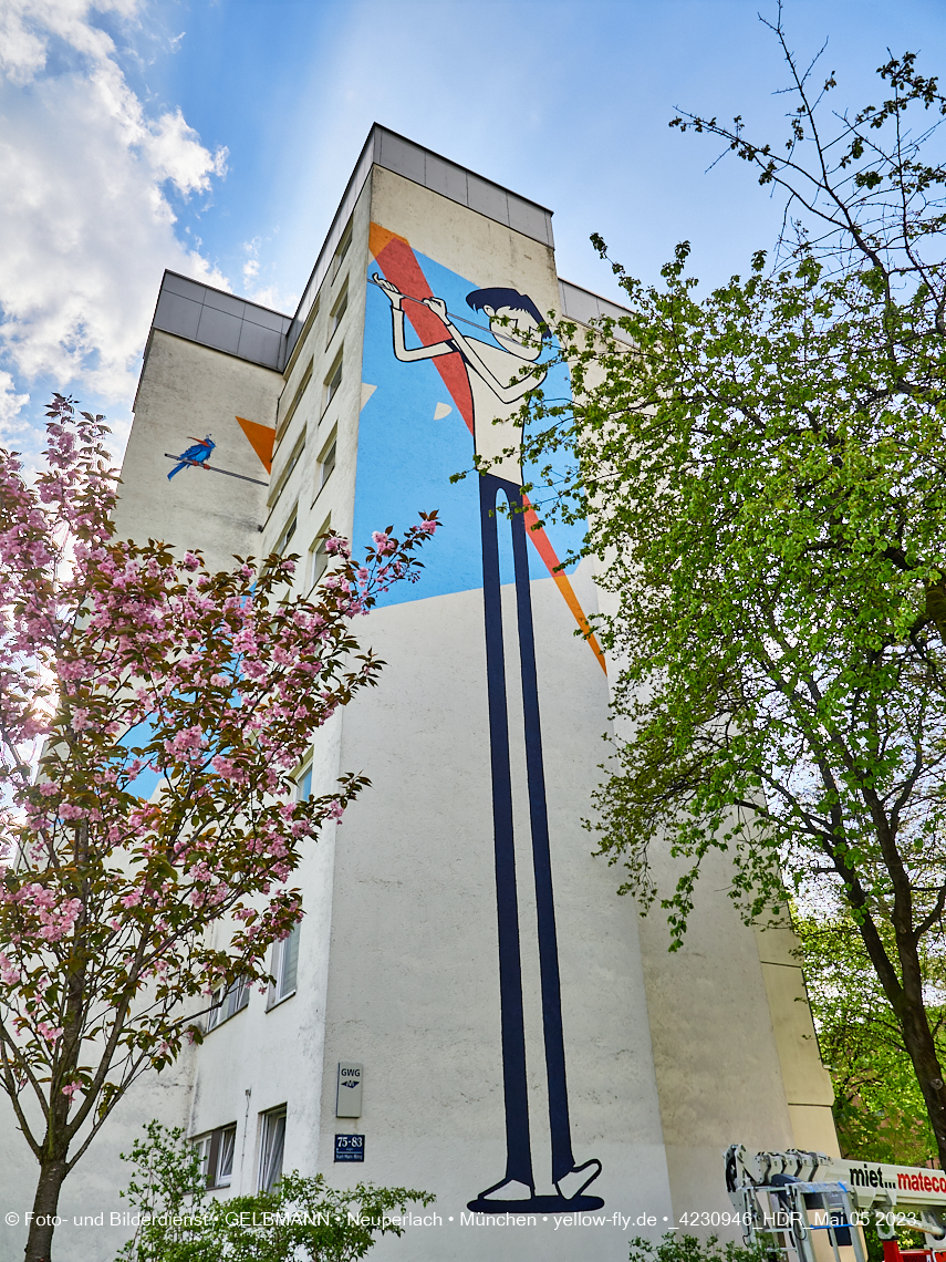 05.05.2023 - Graffiti am Karl-Marx-Ring 75 in Neuperlach